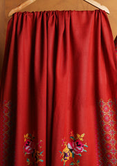 Pashmina Kashmiri Needle Work Shawl D#09 - Rust