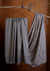 Pashmina Jamawar Ari Work Shawl D#05 - Grey