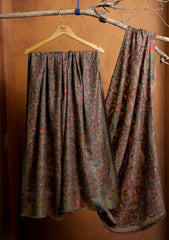 Pashmina Jamawar Shawl D#12 - Brown