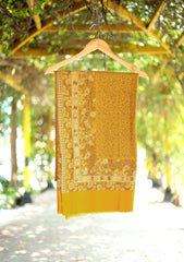 Pashmina Kaani Jamawar Shawl D - 37 - Mustard