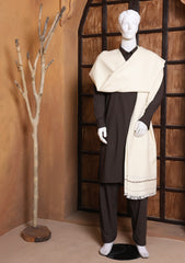 Men Shawls - Wool Shawls - D#16 - Off White