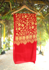Pashmina Ari Work Shawl D - 205 - Maroon