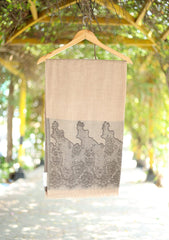 Pashmina Kaani Jamawar Scarf D - 16 - Brown