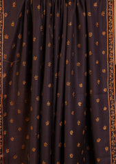 Pashmina Kashmiri Border Shawl D#179 - Choclate