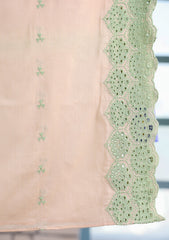 Embroidered Lawn Summer Shawl D#68 - Light Peach