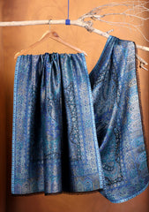 Pashmina Zari Jamawar Shawl D#215 - Blue