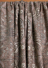 Pashmina Embroidered Jaaldar Shawl D#15 - L Brown