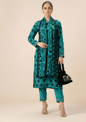 Winter - Riwaj - Velvet Suit - Printed Edit - D#06 - D Ferozi