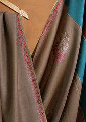 Pashmina Ari Work Shawl D#06 - Brown