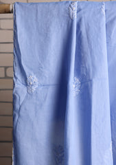 Lawn Chikankari Summer Shawl D#29 - Blue