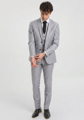 Loro Piana Trilogy Cot & Silk Fabric - L Grey