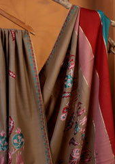 Pashmina Ari Work Shawl D#05 - Brown