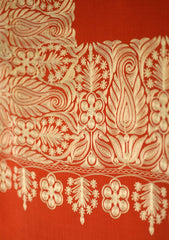 Pashmina Ari Work Shawl D - 227 - Rust
