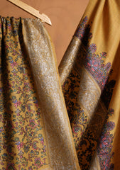 Pashmina Embroidered Jaaldar Shawl D#11 - Mustard
