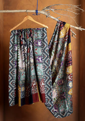 Pashmina Qalamkari Jaaldar Ari Work Shawl D#13 - Multi