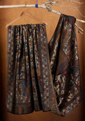 Pashmina Zari Jamawar Shawl D#18 - M Black