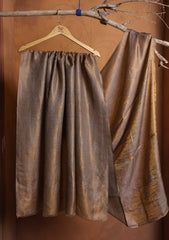 Pashmina Zari Branded Shawl D#03 - Brown