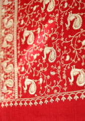 Pashmina Embroidered Shawl D - 189 - Maroon