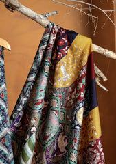 Pashmina Qalamkari Jaaldar Ari Work Shawl D#13 - Multi