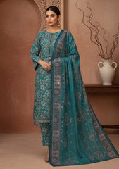 Winter - Riwaj - Printed Marina - 3 Pcs - Wool Shawl 25 - D#03