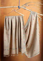 Pashmina Needle Work Shawl D#12 - L Brown