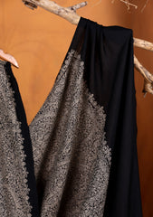 Pashmina Embroidered Jaaldar Shawl D#08 - Black