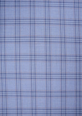 Scabal Super 130's Mosaic Wool Check Suiting - Light Blue