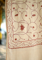 Pashmina Wool Kashmiri Shawl D - 08 - Skin