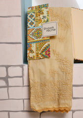 Lawn Chikankari Summer Shawl D#11 - Skin