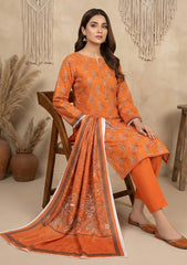 Winter - Rubaaiyat - D Prints - Marina 26 - Wool Shawl - RPM#07 - Orange