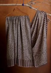 Pashmina Jamawar Ari Work Shawl D#05 - CH Brown