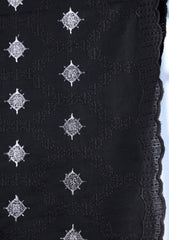 Embroidered Lawn Summer Shawl D#65 - Black 1