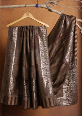 Pashmina Zari Jamawar Shawl D#23 - Brown