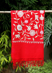 Pashmina Ari Work Scarf D - 01 - Red