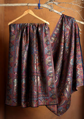 Pashmina Zari Jamawar Shawl D#54 - N Blue