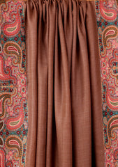 Pashmina Embroidered Border Shawl D#03 - G Brown