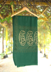 Pashmina Ari Work Shawl D - 215 - D Green