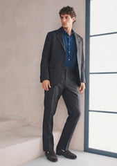 Loro Piana Wish 15 Micron Wool Super 170's Fabric - B Grey