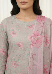 Lawn - Rubaaiyat - Digital Printed 26 - 2 By 2 - D#15 - L Grey