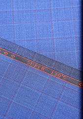 Drago Biella Fine Super 130's Wool Fabric - F Blue