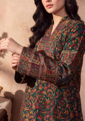 Pret - Riwaj - Silk Kani Zari Jamawar Shirt - Bottle Green