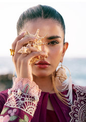 Lawn - Alif - Dastan Luxury - ADL25#02 - Cherry Wine