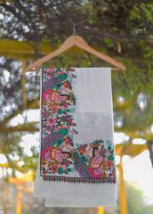 Pashmina Emboridered Shawl D - 155 - Off White