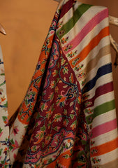 Pashmina Qalamkari Needle Work Shawl D#08 - Multi 1