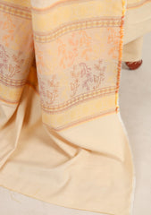 Winter - Riwaj - Jamawar Peach Leather Suit - Edit 25 - D#01 - L Peach