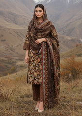 Winter - Riwaj - Printed Marina - 3 Pcs - Wool Shawl 25 - D#78