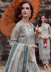 Lawn - Marwat Textiles - Gulmina - Luxury 25 - Vol-II - D#06 - GREY DUSK