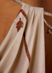 Pashmina Embroidered Border Shawl D#01 - Skin 2