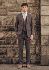 Dormeuil Dorsilk Wool & Silk Fabric - D Brown