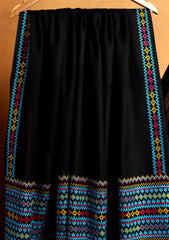 Pashmina Needle Work Shawl D#23 - Black